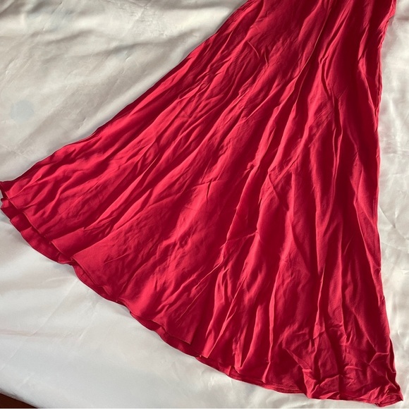 NEW! Doen- Amoretta Maxi Dress Tigerlily Red Size XXS Ruffle Cutout Summer - Picture 5 of 11